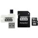 GoodRam All-in-One M1A4-1280R12 Speicherkarte mit Adapter und Kartenleser (128 GB; Klasse 10; Adapter, MicroSDHC-Kartenleser, Speicherkarte)