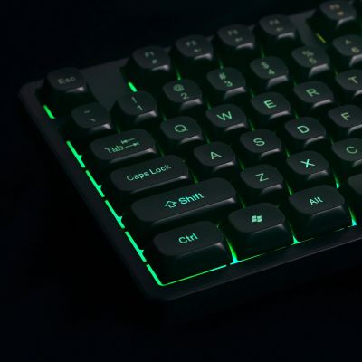 6. Wozinsky WKG-200 RGB Membran-Gaming-Tastatur mit Scrollrad – Schwarz