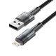 5. Tech-Protect UltraBoost Lightning / Lightning Kabel 12W 2,4A 1m - grau