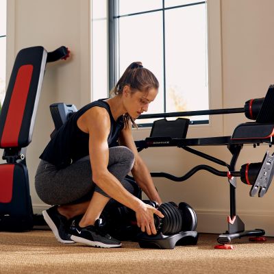 7. Bowflex Select Tech 100876 Langhantelablage
