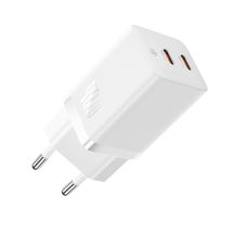 Baseus GaN5 Pro 40W 2xUSB-C Wandladegerät – Weiß