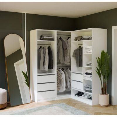 8. OPENO Schubladenmodul 2SZ mit 2 Schubladen, WEISS – für Ankleidezimmer und Schlafzimmer