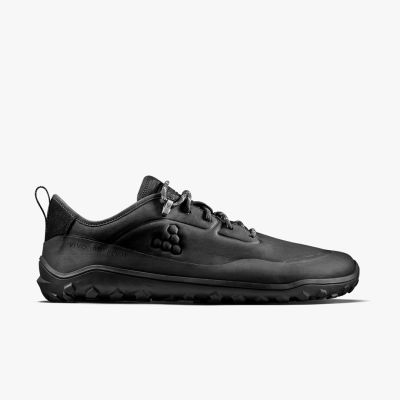 Vivobarefoot Tracker Leather At Low Herrenschuhe Obsidian (309534-01)