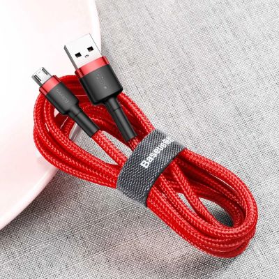 9. Baseus Cafule Kabel CAMKLF-B09 USB-A / Micro USB 2,4A 1 m - rot
