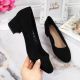 Sergio Leone W SK354C Wildleder-Pumps mit Blockabsatz Schwarz
