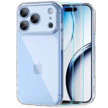 Tech-Protect FlexAir Hülle + Tech-Protect Glass Fit + 2er-Pack Schutzglas für iPhone 18 Pro / 17 Pro – Transparent