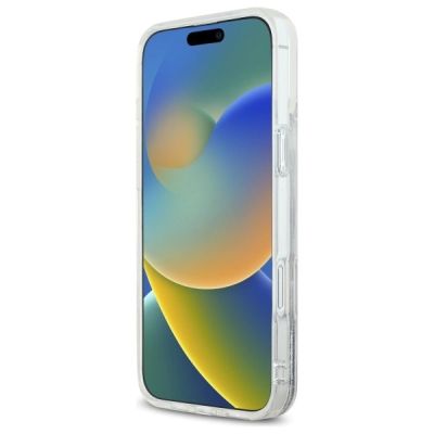 5. Karl Lagerfeld Liquid Glitter Karl Head Magsafe Hülle für iPhone 16 Plus – transparent