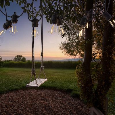 7. Party-Lichterkette für den Außenbereich, 10 Glühbirnen, 10 LEDs, 8 m, 230 V