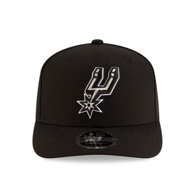 2. New Era 9SEVENTY San Antonio Spurs NBA Team Schwarze Stretch-Snapback-Kappe - 60755445