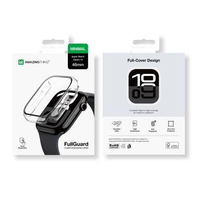 9. AmazingThing Radix Glass Case für Apple Watch 46 mm, transparent