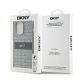 8. DKNY Lederhülle mit Monostreifen und Metalllogo für iPhone 14 Pro Max – Beige