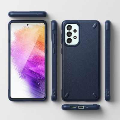 8. Ringke Onyx strapazierfähige Hülle für Samsung Galaxy A73 marineblau