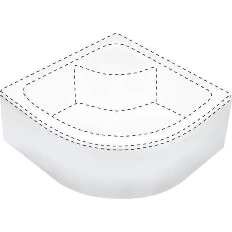 Deante DEEP KTD 041O Duschwannenabdeckung, halbkreisförmig, 90 x 90 cm