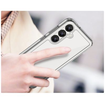 5. Outer Space Silikonhülle mit Gelrahmen für Samsung Galaxy S25 – Transparent und Schwarz