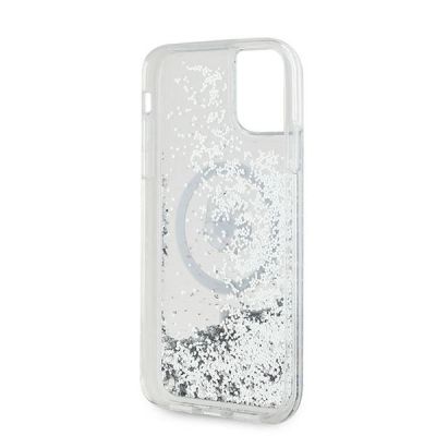 7. Karl Lagerfeld Liquid Glitter Choupette Head MagSafe Hülle für iPhone 11 / Xr – Transparent