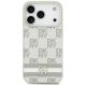 3. DKNY iPhone 17 Pro Hülle mit Karomuster und Streifen – Beige