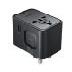 2. Acefast Z8 GaN 45W Reiseadapter 3x USB-C + 2x USB-A Reise-Wandladegerät mit 2500W-Netzsteckdose – Schwarz
