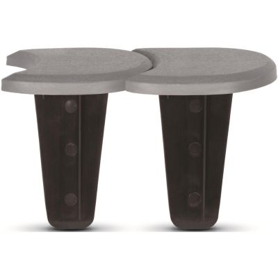 9. Gartenpalisaden-Flachbauweise, doppelte öffentliche Kante, 3,8 m, grauer Stein