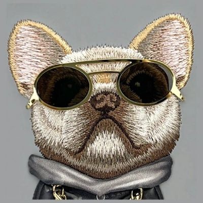 9. Nimmy Glasses Cool Dog iPhone 16 Hülle - Grau