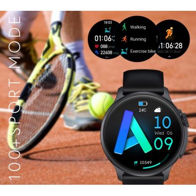 10. Herren-Smartwatch RUBICON RNCF12 Titan/Orange SMARUB245