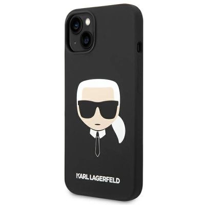 2. Karl Lagerfeld Silikon Karl's Head MagSafe Hülle für iPhone 14 Plus – Schwarz