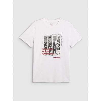 9. Herren-T-Shirt mit Aufdruck, regulär, Größe 4F 4FRAW25TTSHM3364-10S