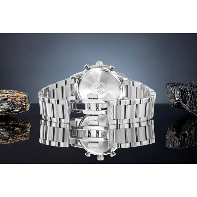 7. Herrenuhr Giewont Chronograph Saphir Silber Blau GW8510-B3