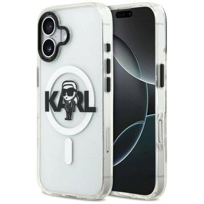 Karl Lagerfeld IML Karl Sketch Logo MagSafe Case für iPhone 17 - Transparent