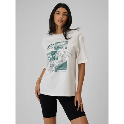 Damen-T-Shirt mit Aufdruck 4F 4FRSS26TTSHF3705-11S