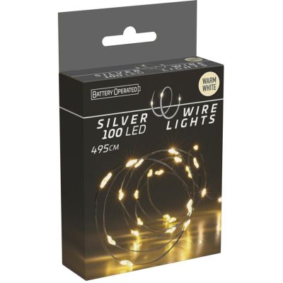 14. Batteriebetriebene Lichterkette mit 100 warmweißen LEDs