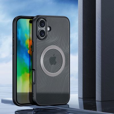 4. Dux Ducis Aimo Mag Hülle mit MagSafe für iPhone 16 – Schwarz