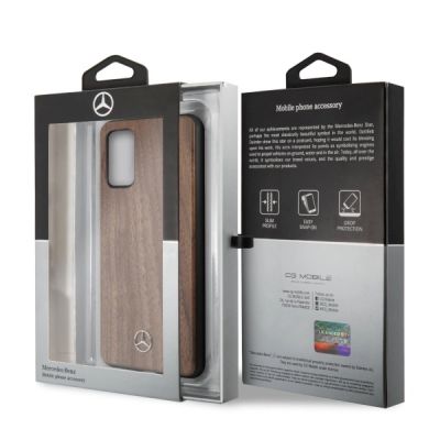 7. Mercedes Wood Line Walnut Case für Samsung Galaxy S20+ - Braun