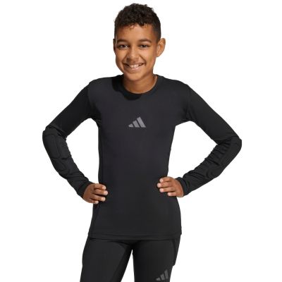 4. adidas Gepolstertes Torwart-Langarmshirt für Kinder, Schwarz KA1678
