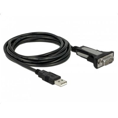 DeLOCK 65962 Parallelkabel Schwarz 3 m USB Typ-A DB-9