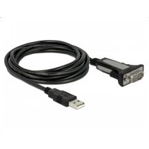 DeLOCK 65962 Parallelkabel Schwarz 3 m USB Typ-A DB-9