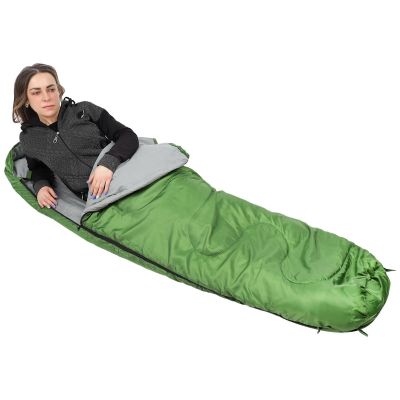 15. TOURISTEN-SCHLAFSACK NEPAL 210x80x50CM GREEN ENERO CAMP