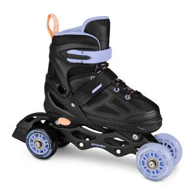 5. Spokey Quattro 4IN1 SPK-943430 Inlineskates Größe 34-37 BK/VT