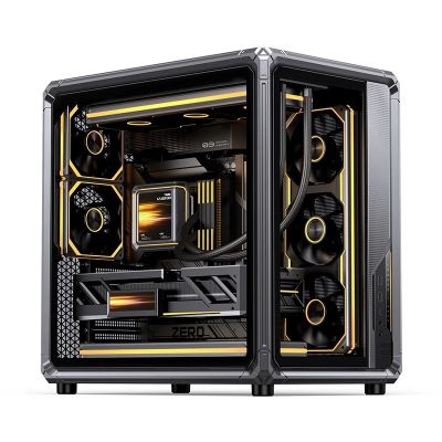 13. Jonsbo X400 PC-Gehäuse, Midi-Tower, ATX, gehärtetes Glas – grau