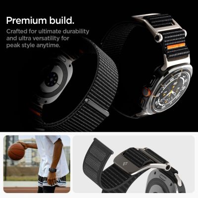 5. Spigen DuraPro Armband für Samsung Galaxy Watch Ultra 47 mm – Schwarz