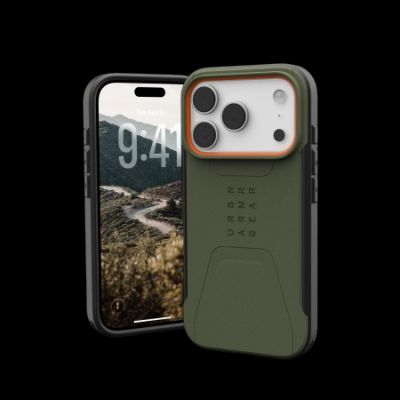 UAG Civilian MagSafe Hülle für iPhone 17 Pro - Oliv und Orange