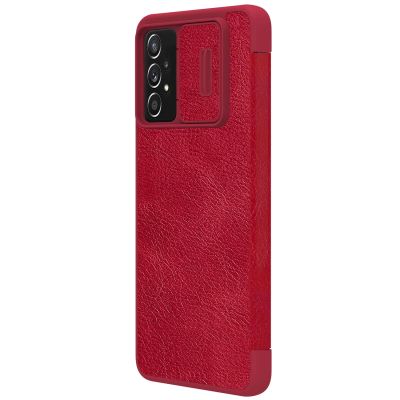 6. Nillkin Qin Lederholsterhülle für Samsung Galaxy A73 rot