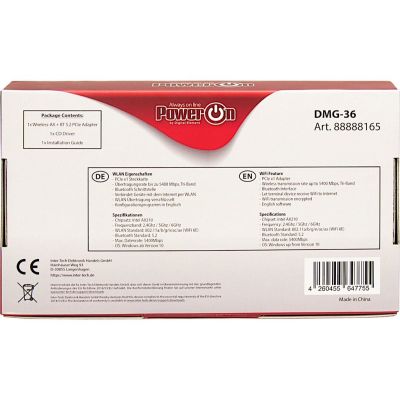 5. Inter-Tech DMG-36 Internes WLAN / Bluetooth 5400 Mbit/s