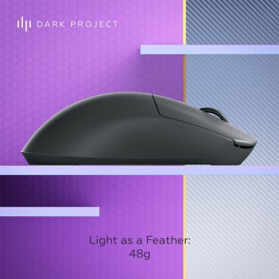 13. Dark Project Novus SE Kabellose Gaming-Maus, beidhändig bedienbar, kabellos (RF) + USB Typ-C, optisch, 26.000 DPI