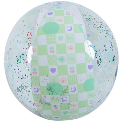 Aufblasbarer Strandball 50 cm, glitzernd grün 53197
