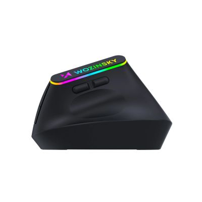 4. Wozinsky WMG-1164 Kabellose, vertikale, ergonomische Gaming-Maus mit 3600 DPI und RGB-Hintergrundbeleuchtung – Schwarz