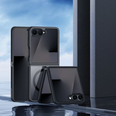 4. Dux Ducis Aimo Mag Case für Samsung Galaxy Z Flip 8, kompatibel mit MagSafe – Schwarz