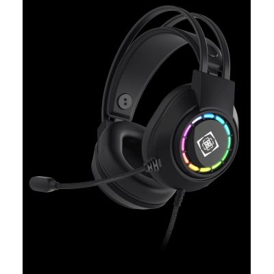 Deltaco Gaming GAM-168 Kopfhörer/Headset mit Kabel, Kopfbügel, USB Typ-A, Schwarz