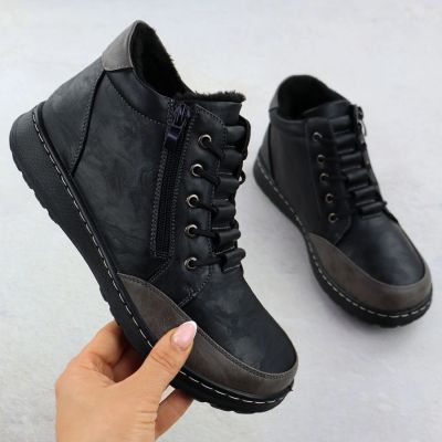 9. Bequeme schwarze Damen-Stiefeletten Potocki 25-90347