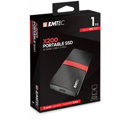 2. EMTEC SSD Power Plus X200 - SSD - 1 TB - extern (tragbar) - USB 3.1 Gen 1 (USB-C-Anschluss)