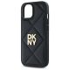 6. DKNY Quilted Stack Logo iPhone 15 Hülle – Schwarz